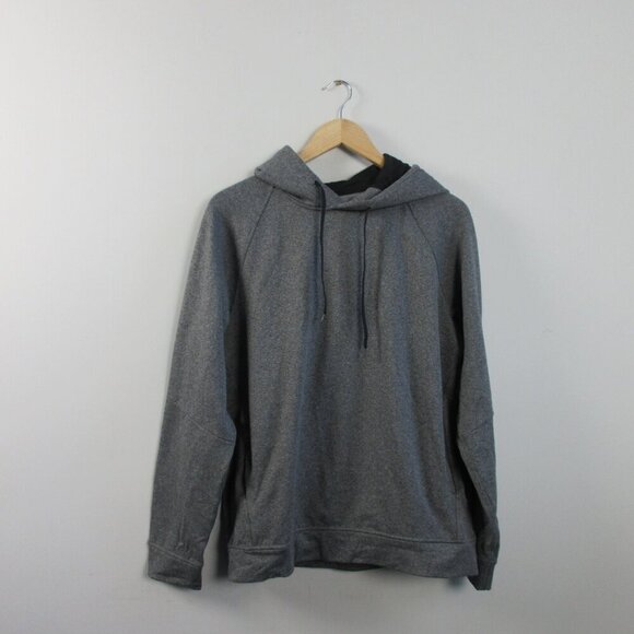 Lululemon Men's City Sweat Pullover Hoodie M Grey Heathered Coal Thermo 532 - Picture 1 of 13